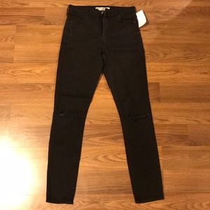 TopShop Black Ripped Jeans